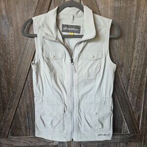 Eddie‎ Bauer Vest Women's Size XSmall Beige Travex Lightweight Hiking Sports